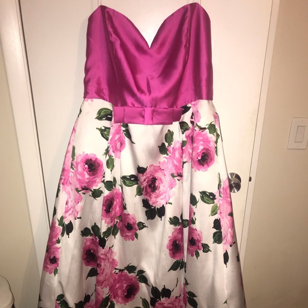 Pink Formal Floral dress.